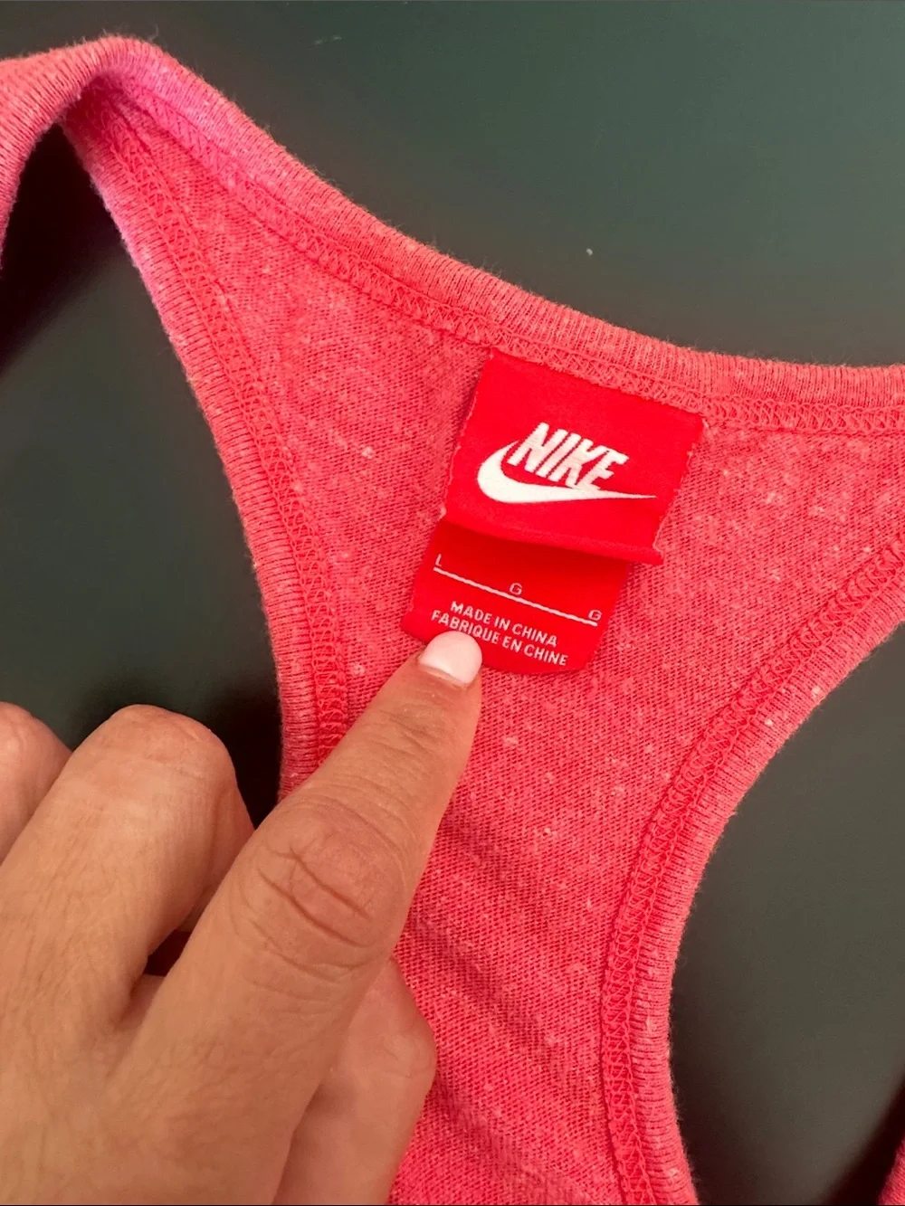 Nike Women's Bright Pink Racerback Tank with Large Logo